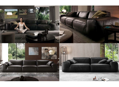 Sofa set 3+2+1 Seater Living landscape Sofa Couch Sofas Upholstery Suite Leather