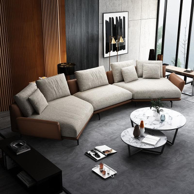 Corner sofa U-shape Fabric Couch Living landscape Suite Design Modern Sofa Trapezoid new