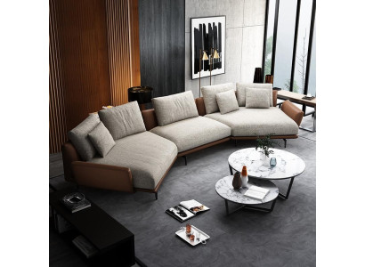 Corner sofa U-shape Fabric Couch Living landscape Suite Design Modern Sofa Trapezoid new