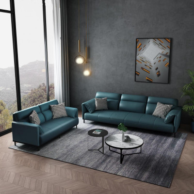 Design Living landscape decorative sofa set 3+2 seater leather sofa living room