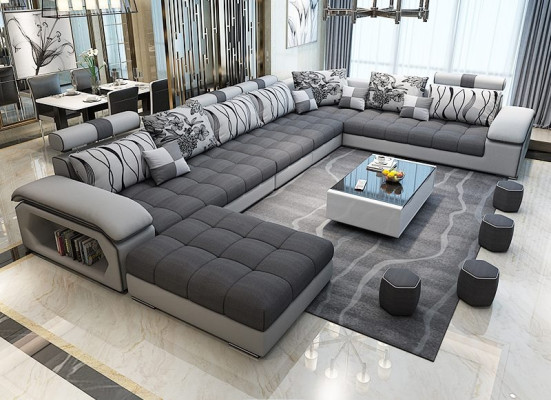 Living landscape Textile Sofa Couch Upholstery Couches Sofas U-shape designer Suite
