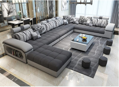 Living landscape Textile Sofa Couch Upholstery Couches Sofas U-shape designer Suite