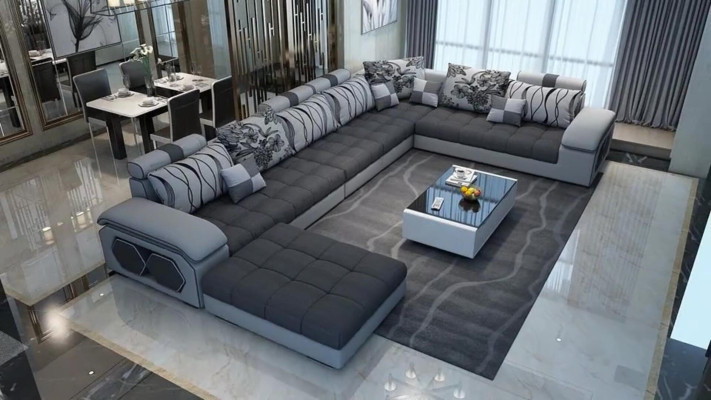 Living landscape Textile Sofa Couch Upholstery Couches Sofas U-shape designer Suite