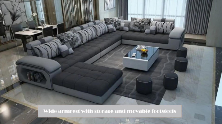 Living landscape Textile Sofa Couch Upholstery Couches Sofas U-shape designer Suite