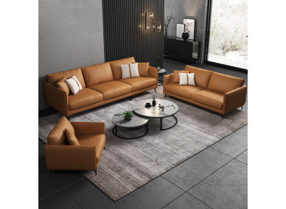 Sofa set 3+2+1 seater leather sofa couch living landscape suite design modern