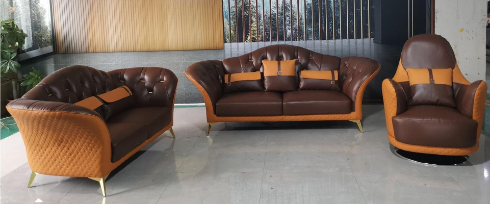 Sofa set 3+2+1 Seater Living landscape Sofa Couch Upholstery Suite Leather sofa