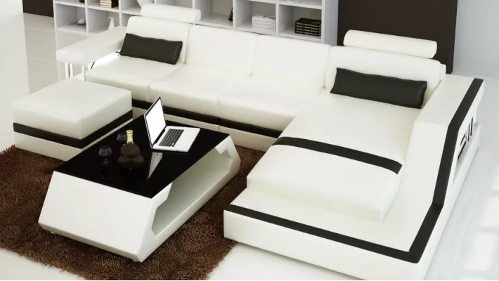 Leather sofa Corner sofa L-shape Modern sofa Leather sofa Corner sofa Upholstery