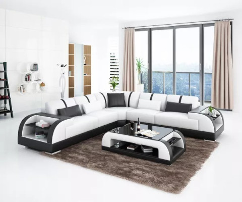 Design Modern Corner sofa Living room Furniture Corner sofa Leather upholstered Couch