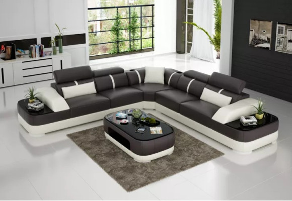 Living room Corner sofa Design Corner sofa Furniture Modern leather upholstered couch