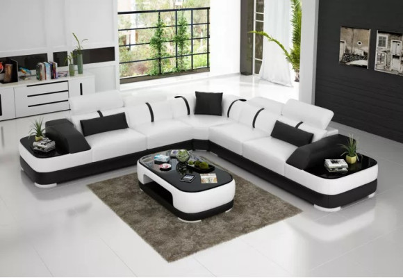 Living room Corner sofa Design Corner sofa Furniture Modern leather upholstered couch