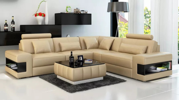 Design Corner sofa Deco Living room Furniture Modern Corner sofa Leather upholstered Couch