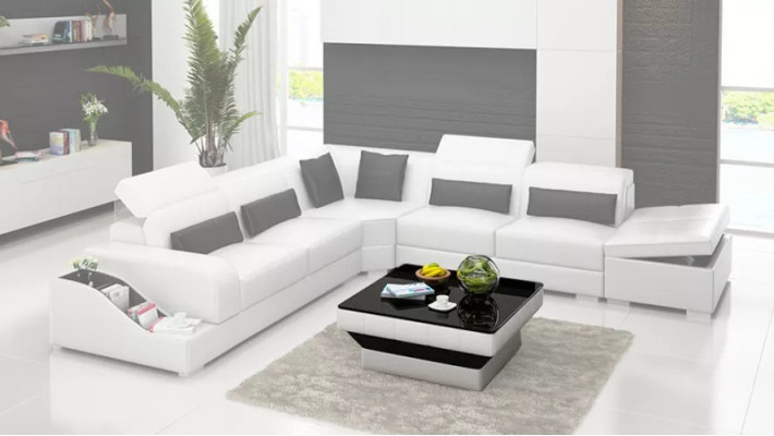 Corner suite Sofa Leather sofa Corner sofa Upholstery Upholstery Couch Suite Living landscape