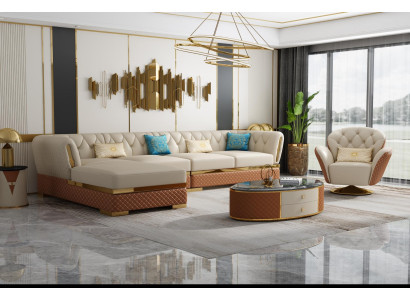 Sofa Suite Corner suite Leather sofa Corner sofa Upholstery Upholstery Couch Living landscape