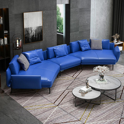 Noble corner sofa U-shape living landscape sofa couch upholstery corner suite leather sofa