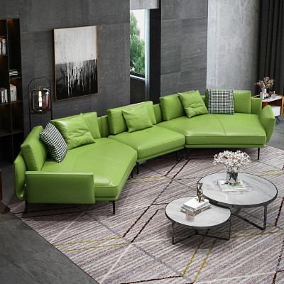 Noble corner sofa U-shape living landscape sofa couch upholstery corner suite leather sofa