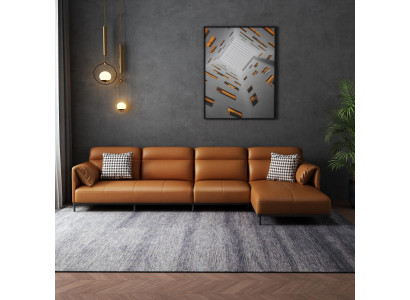 Living room Leather upholstery Design Corner sofa Corner sofa Couch Sofa L-shape