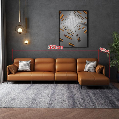 Living room Leather upholstery Design Corner sofa Corner sofa Couch Sofa L-shape