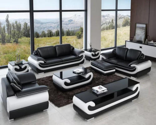 Sofa set 321 Seater Living landscape Modern sofa Leather sofa designer