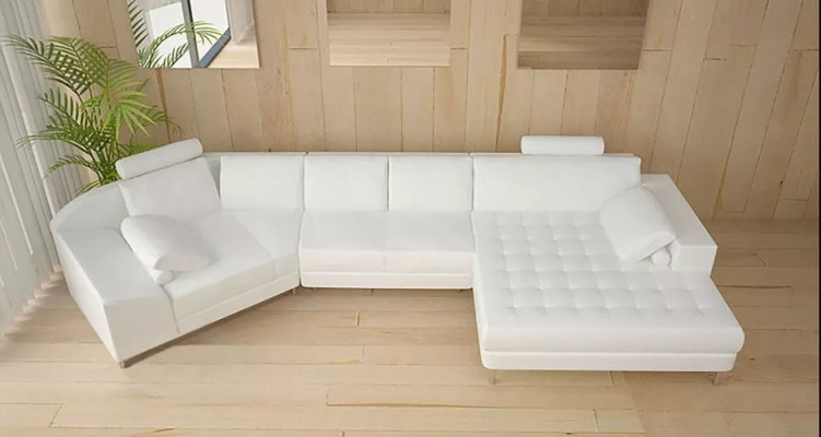 Corner sofa Leather sofa Design Sofa Corner sofa U-shape Modern Upholstery Living room Furniture