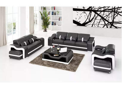 Sofa set 321 Seater Leather sofa Modern sofa Living landscape Designer