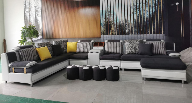 Corner sofa U-shape Living landscape Sofa Couch Upholstery Corner Suite Fabric Sofas new