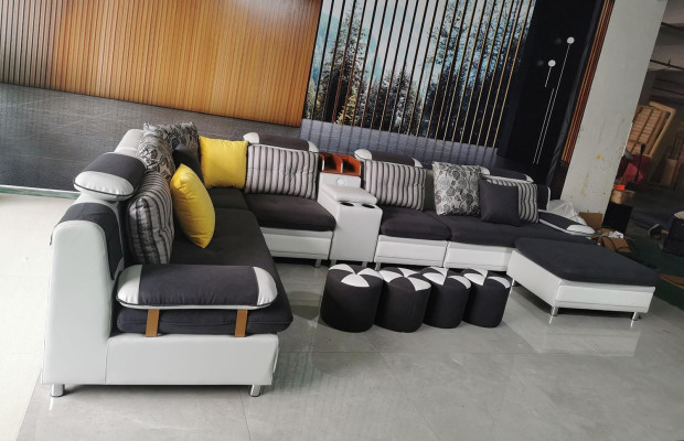 Corner sofa U-shape Living landscape Sofa Couch Upholstery Corner Suite Fabric Sofas new