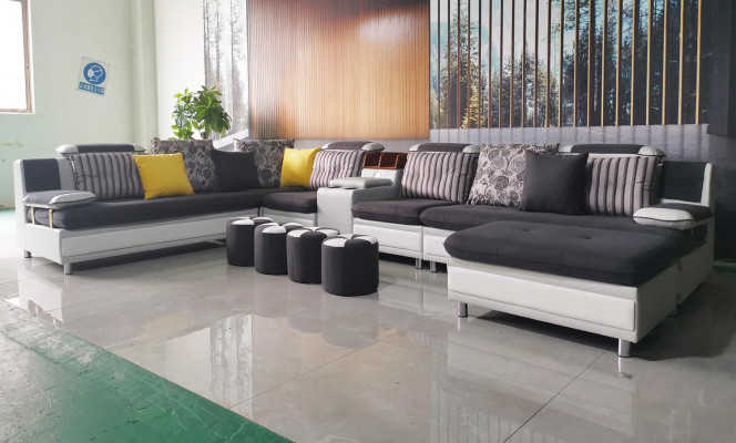 Corner sofa U-shape Living landscape Sofa Couch Upholstery Corner Suite Fabric Sofas new