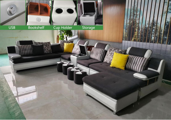 Corner sofa U-shape Living landscape Sofa Couch Upholstery Corner Suite Fabric Sofas new