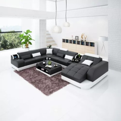 Living room Design Corner sofa Furniture Modern Corner sofa Leather upholstered Couch