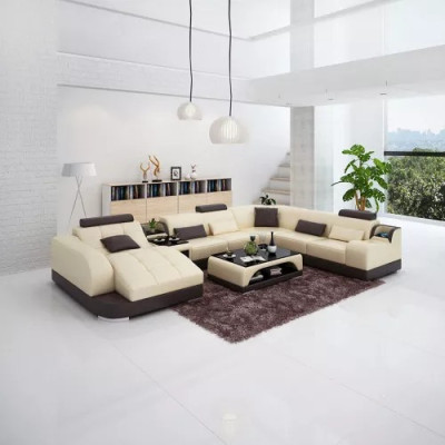 Living room Design Corner sofa Furniture Modern Corner sofa Leather upholstered Couch