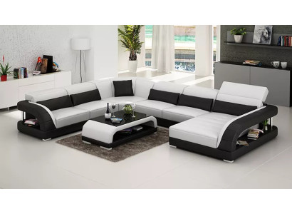 Design Corner sofa Living room Furniture Modern Corner sofa Leather upholstered Couch
