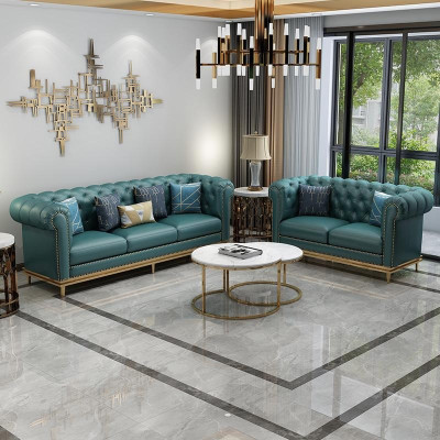 Sofa set 3+2 Seater Leather Sofa Modern Sofa Designer Sofa new Chesterfield