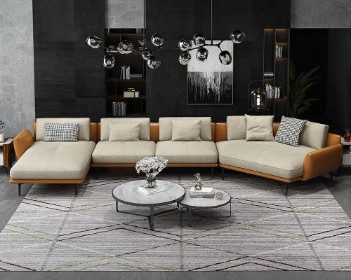 Corner sofa U-shape Living landscape Sofa Couch Upholstery Corner Suite Fabric Sofas Leather