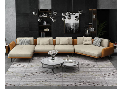 Corner sofa U-shape Living landscape Sofa Couch Upholstery Corner Suite Fabric Sofas Leather
