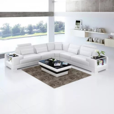 Design Living room Sofa Furniture Corner sofa Corner sofa Leather upholstered couch