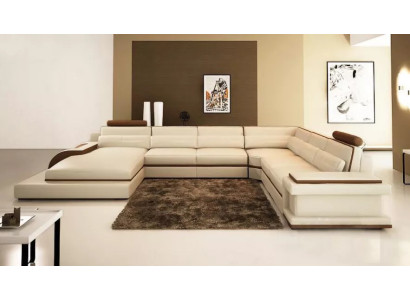 Modern Living room Design Corner sofa Furniture Corner sofa Leather upholstered Couch
