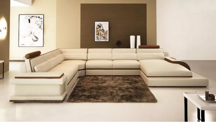 Modern Living room Design Corner sofa Furniture Corner sofa Leather upholstered Couch