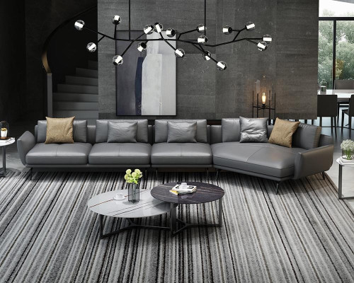 Leather upholstery design corner sofa couch sofa L-shape living landscape living room