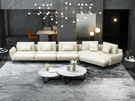 Leather upholstery design corner sofa couch sofa L-shape living landscape living room