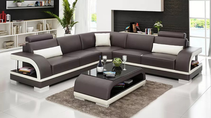 Living room Leather xxl couch sofa modern designer corner cushions Upholstery