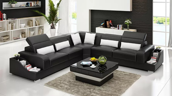 Design Furniture Corner sofa Living room Corner sofa Leather upholstery Couch Sofa