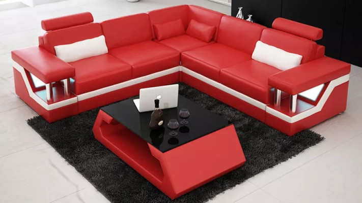 Corner sofa Design Corner sofa Living room Furniture Leather upholstery Couch Sofa