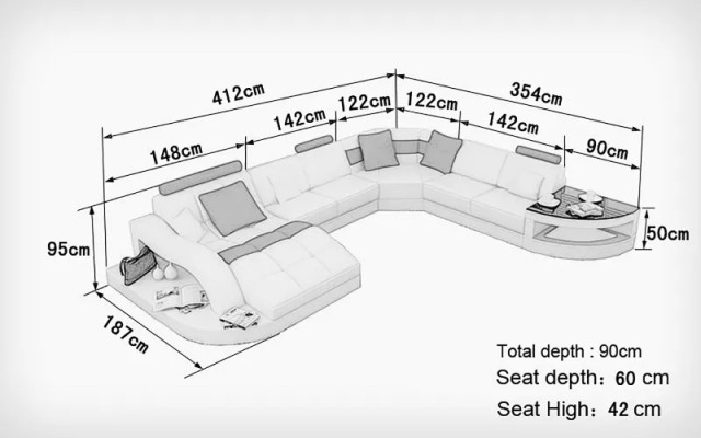 Corner sofa Upholstery Corner suite Couch Corner suite Modern Living room Furniture