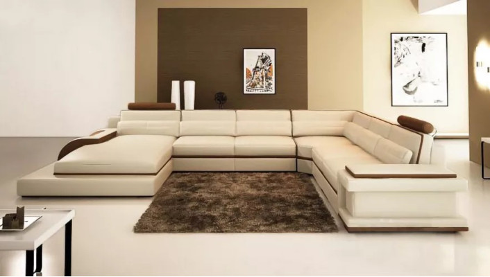 Modern Living landscape Corner sofa Sofa Couch Upholstery Corner suite 2-piece.