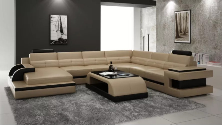 Modern Living landscape Corner sofa Sofa Couch Upholstery Corner suite 2-piece.