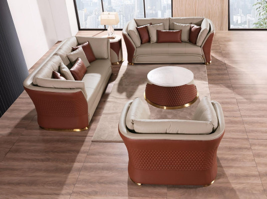 Living landscape Sofa Upholstery Sofa set 3+2+1 Seater Side table Coffee table