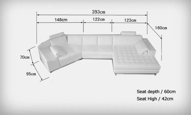 Modern Sofa Corner sofa U-shape Leather sofa Corner sofa Upholstery Designer Sofa
