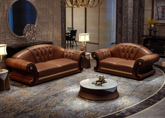 Chesterfield sofa set complete set sofa 6 pieces seat cushions side table table