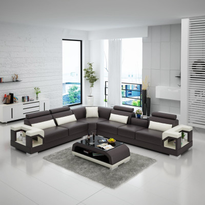 Leather sofa sofa couch upholstery living landscape designer leather sofa L-shape suite
