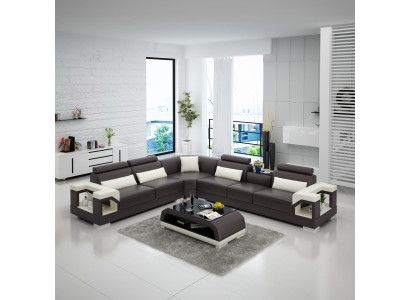 Leather sofa sofa couch upholstery living landscape designer leather sofa L-shape suite